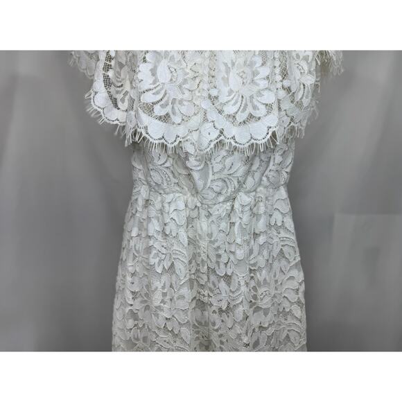 Lace Off-Shoulder One Piece Jumpsuit with Wide Legs β Size L - Picture 6 of 15